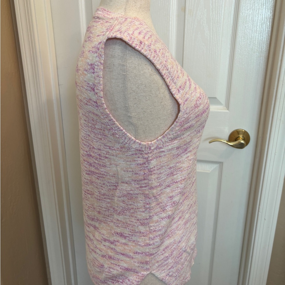 J. Crew Pink and Cream Knit Sleeveless Women’s XL New with Tags Knit Summer - Picture 7 of 9